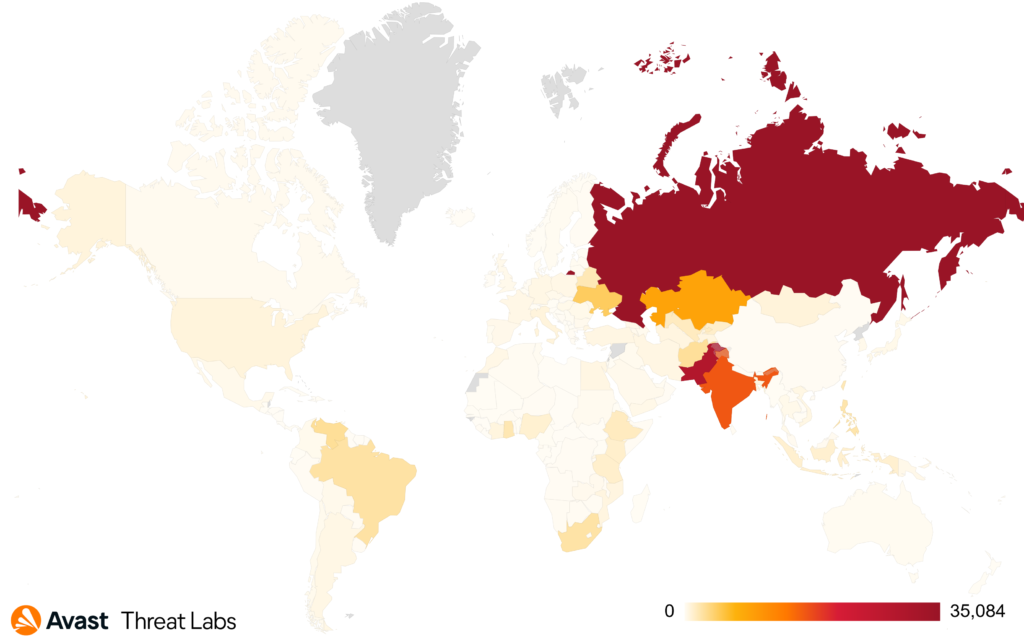Victims heat map