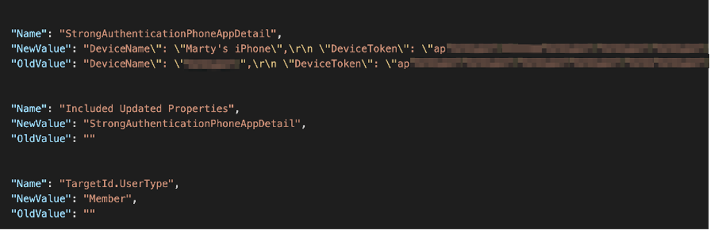 Attackers adding the phone as a new MFA device
