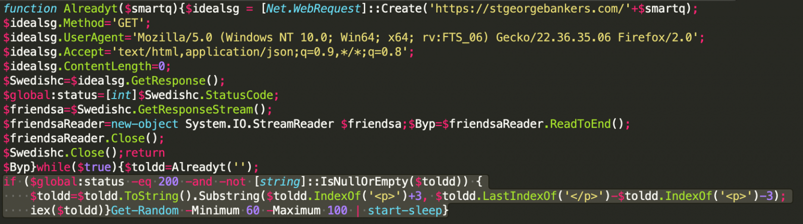 Sleep function on the script