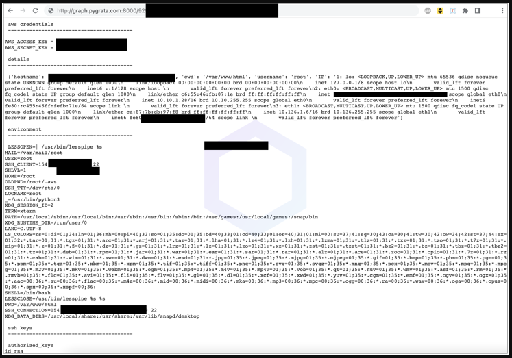 One of the TXT files containing stolen AWS credentials