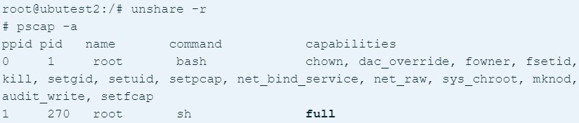 unshare command running as normal in Kubernetes