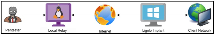 Operation of the Ligolo tool 