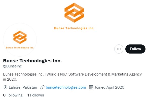 推特上的 Bunse Technologies 帐户