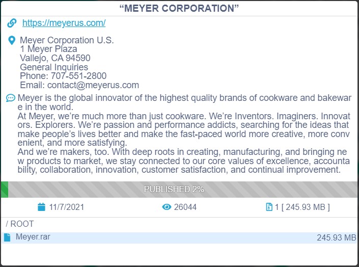Meyer files published on the Conti leak site