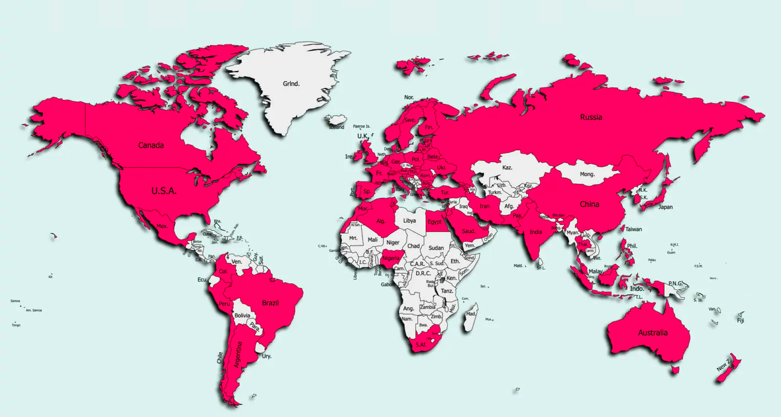 Map of victims