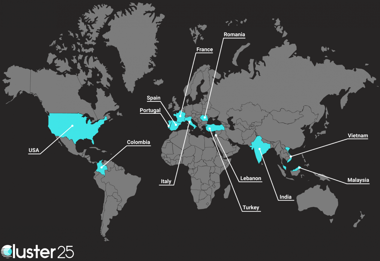 Erbium distribution map