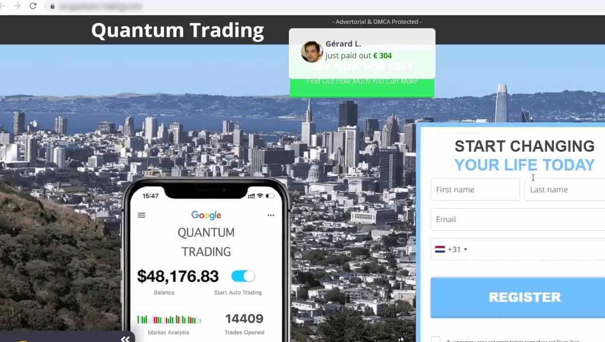 Fake investment portal targeting Dutch users