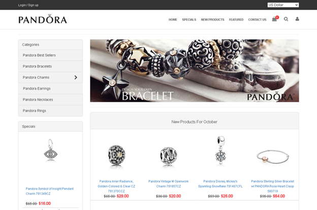 Cloned site offering goods that will never be shipped.