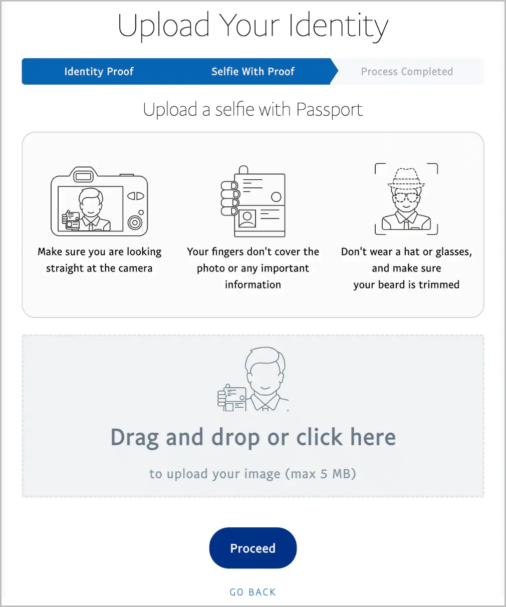 Instructions on how to upload documents