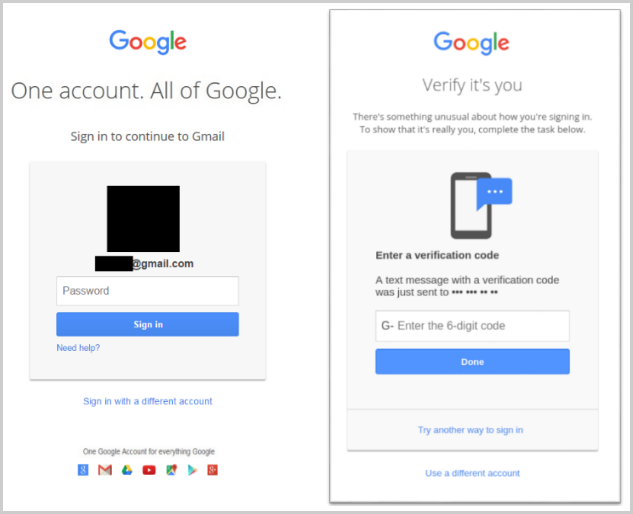 Kişiselleştirilmiş Google Hesabı kimlik avı sayfası