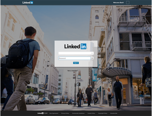 LinkedIn-themed phishing site