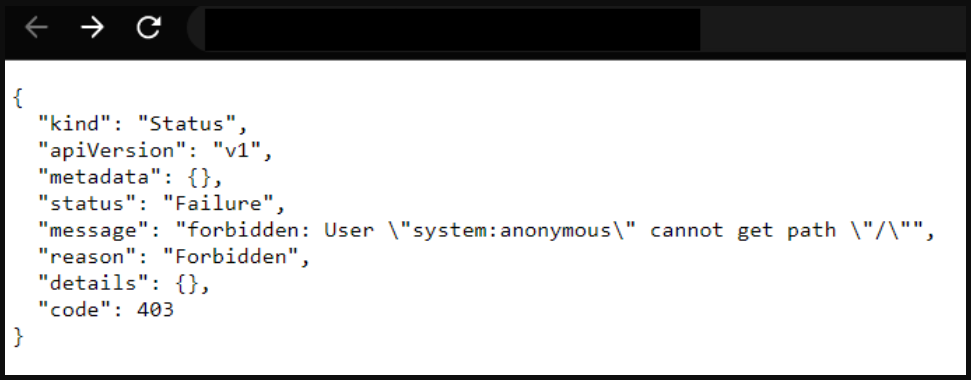 Error code 403 eliminates any attack potential