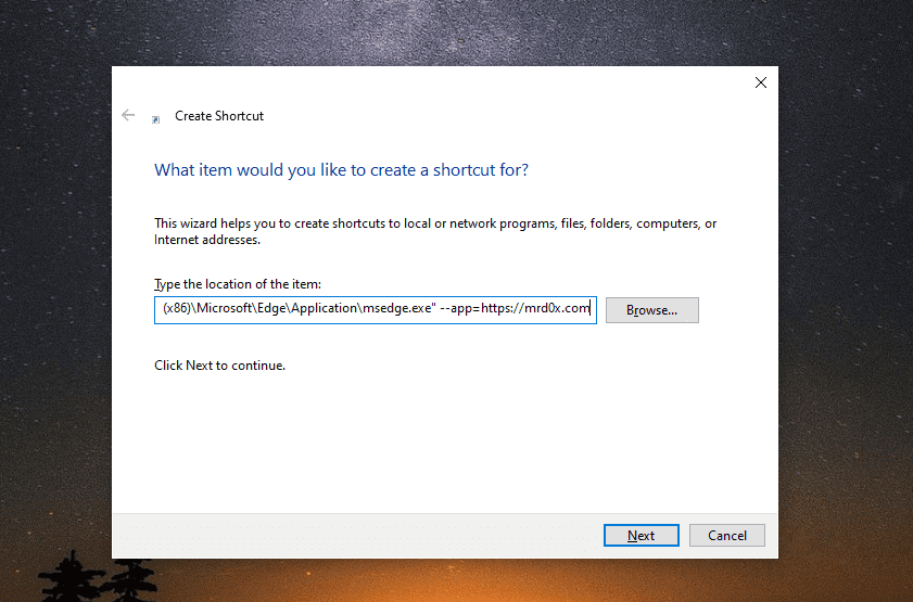 Adding the required parameters on the malicious file