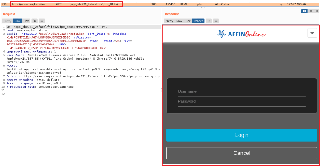 Affinonline.com login