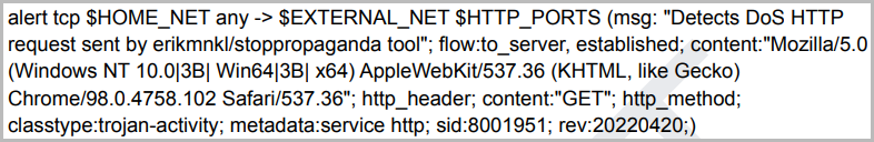 Snort rule to detect HTTP requests