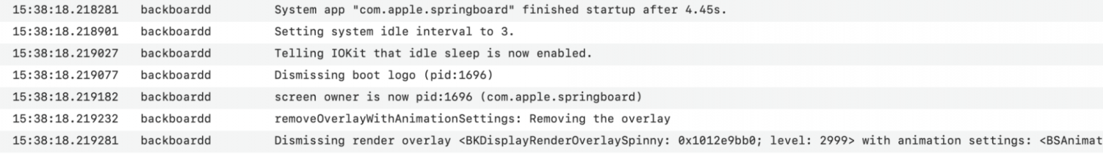 backboardd giving screen back to springboard