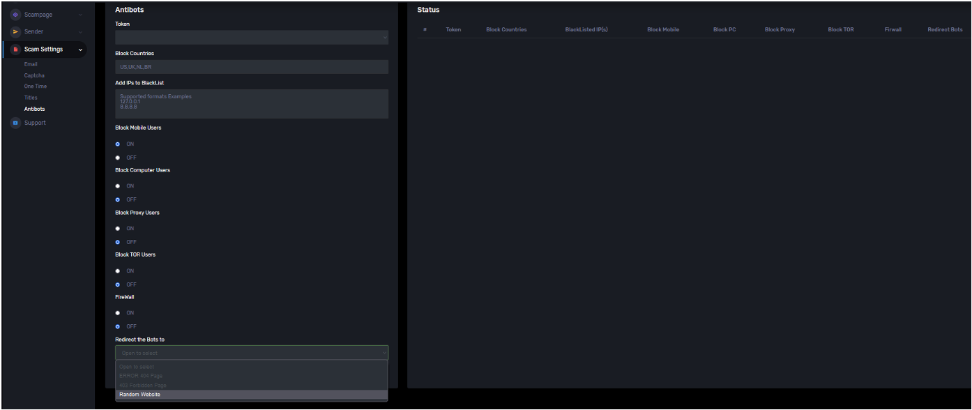 IP blocklisting options