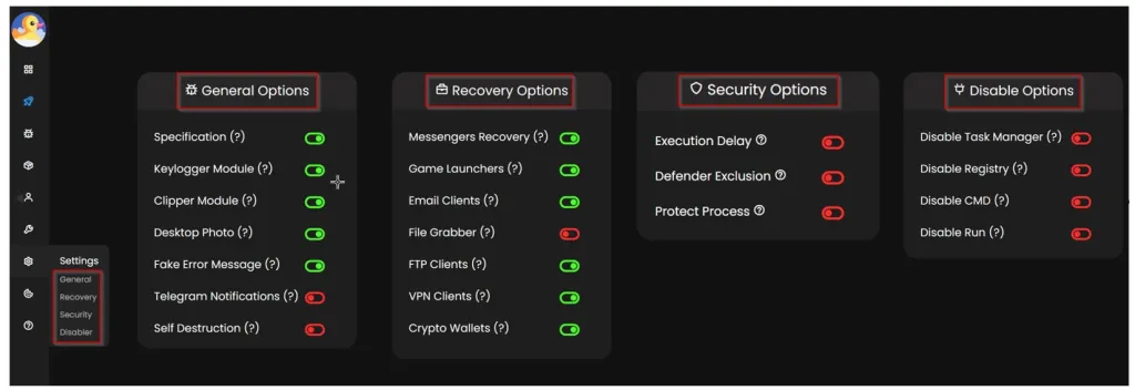 Payload builder options