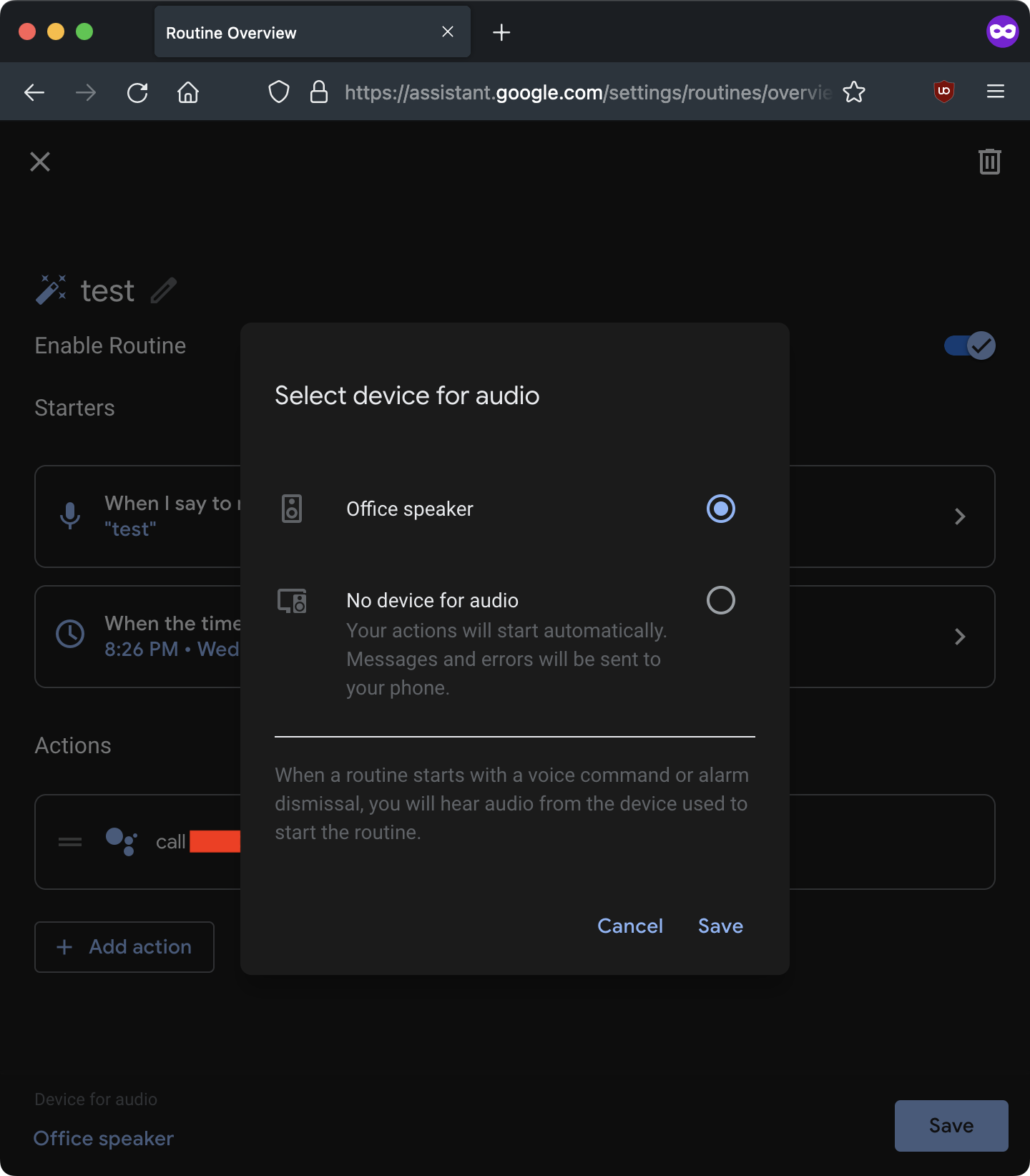 Malicious routing that captures mic audio