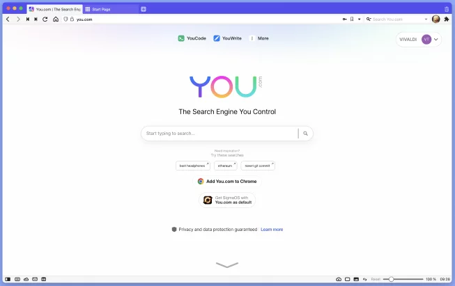 Search You.com on the browser