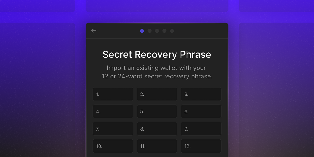 Phantom is now breaking down the recovery phrase in multiple inputs 