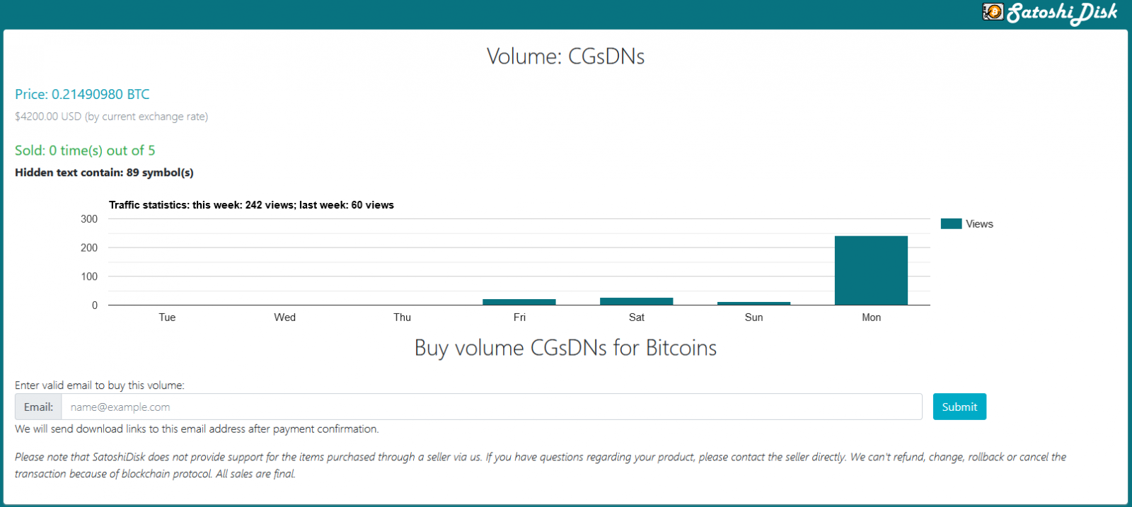 Penjualan Disk Satoshi