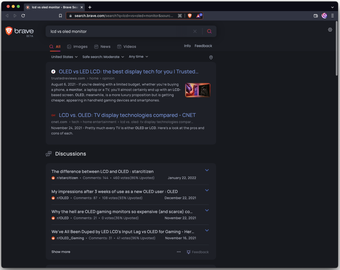 Brave Search discussion results