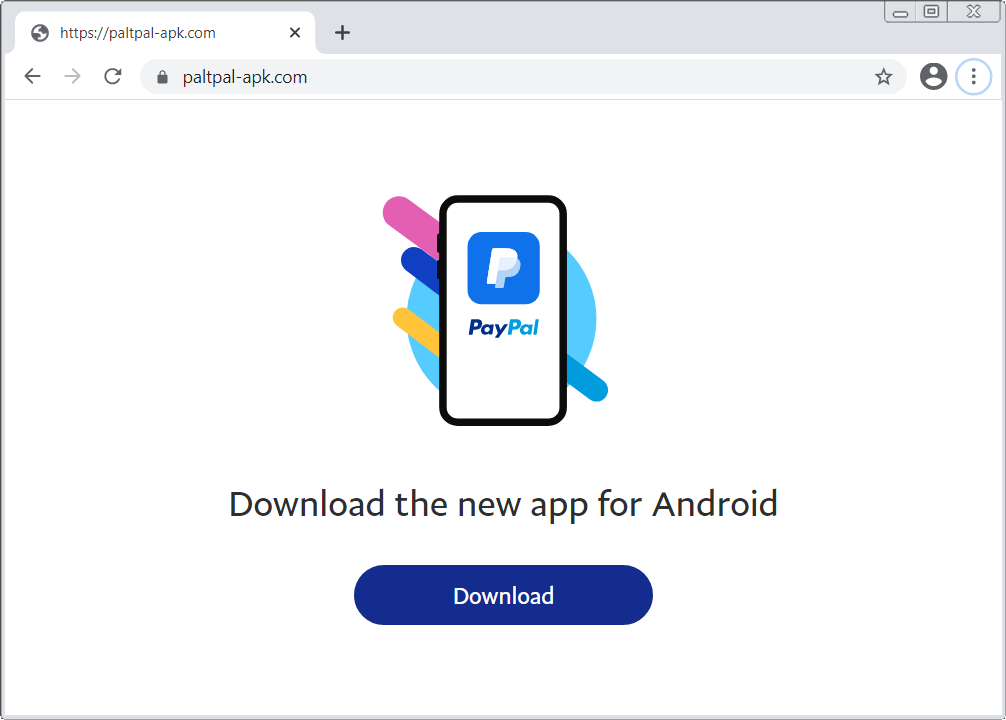 Malicious site impersonating PayPal