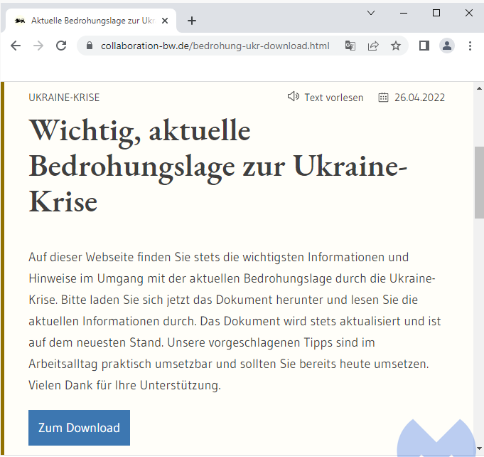 The news lure and the download button