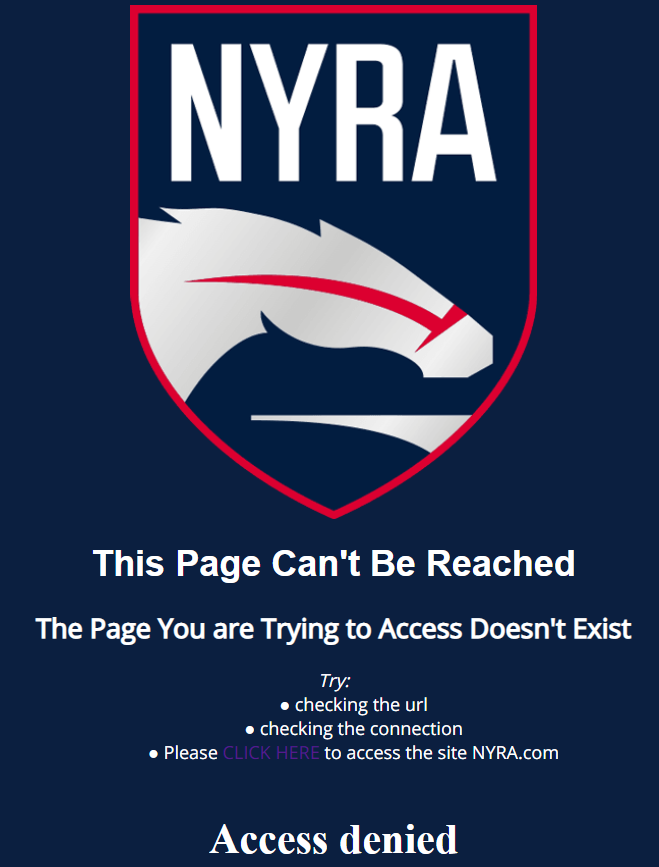 NYRA's website still facing accessibility problems