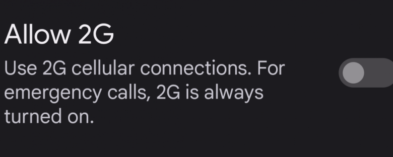 Android option to disable 2G