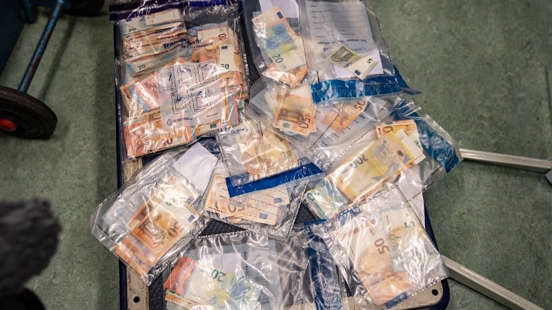 Thousands of Euros were seized by the police