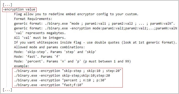 Agenda ransomware intermittent encryption configuration