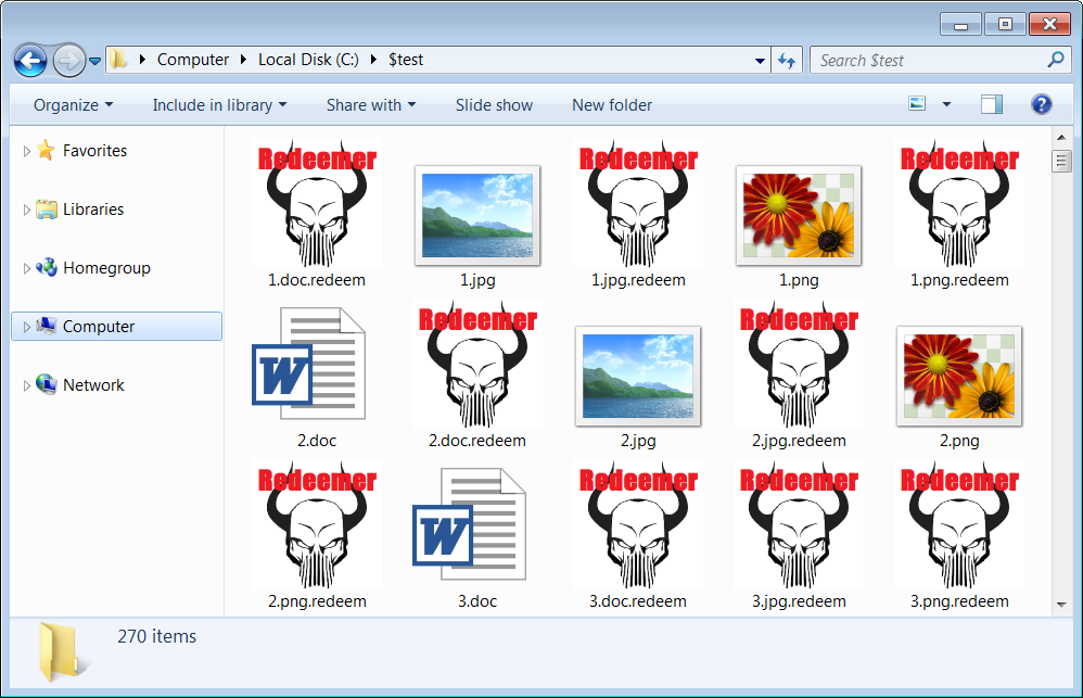 Encrypted files along with some of the originals