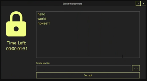 Ransomware timer threatening to destroy files