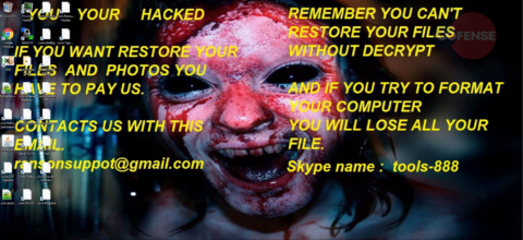 Gory image background with instructions