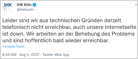 Koln tweet