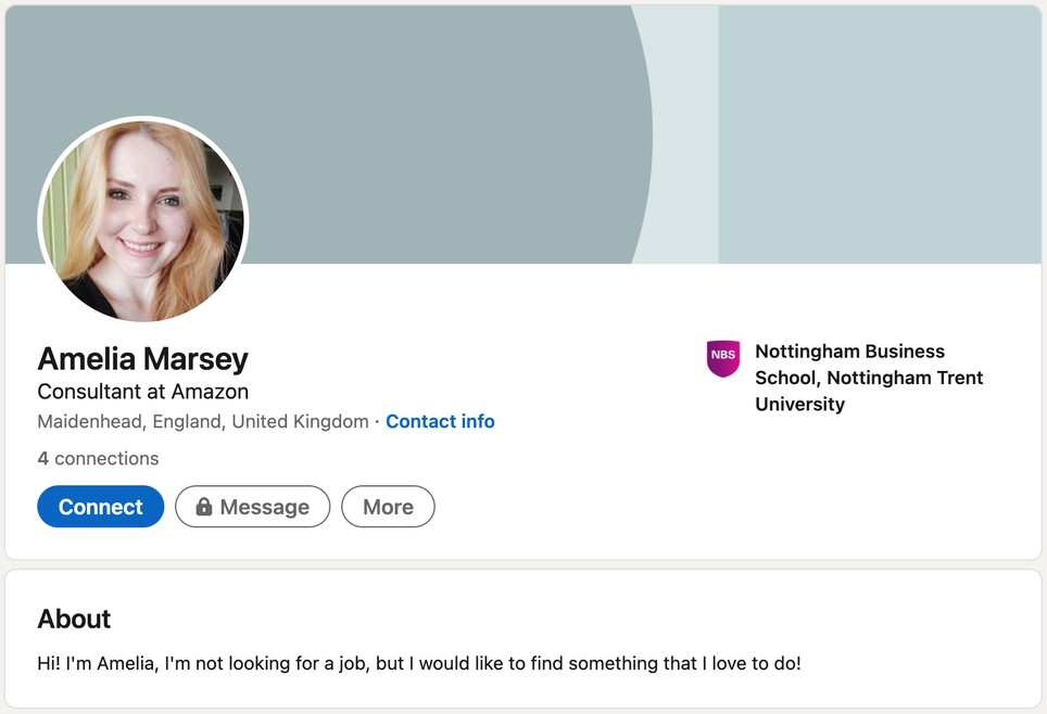 Fake persona created by Exotic Lily on Linkedin