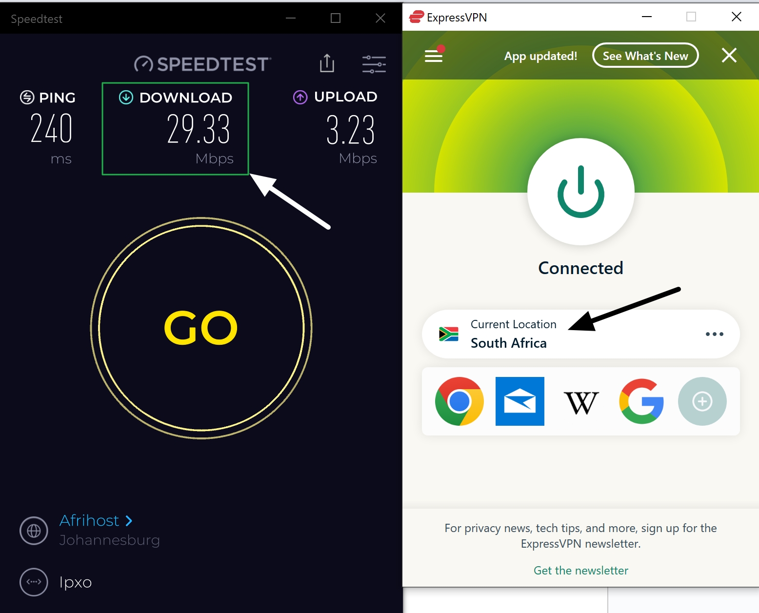 Expressvpn download speed