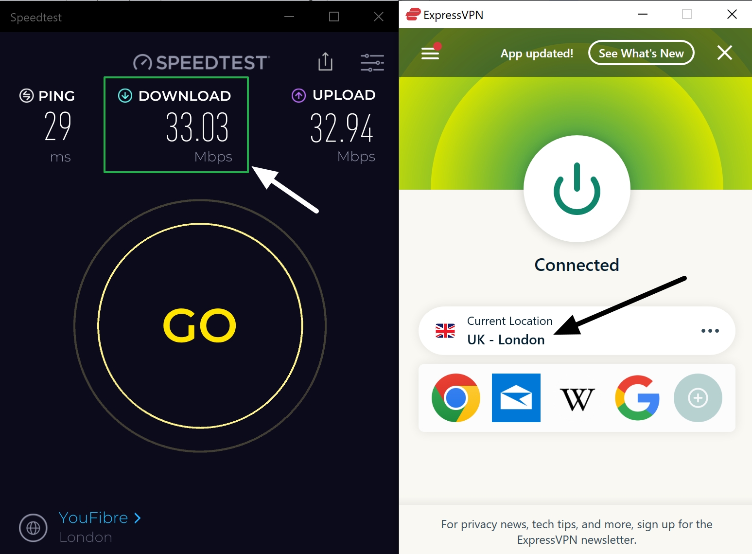 expressvpn download test
