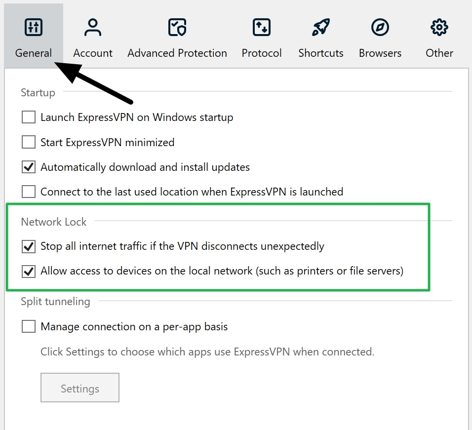 expressvpn network lock