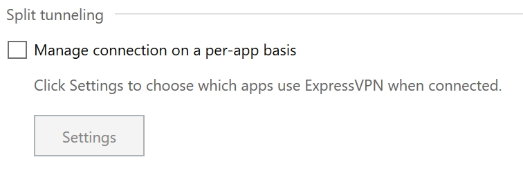 expressvpn split tunneling