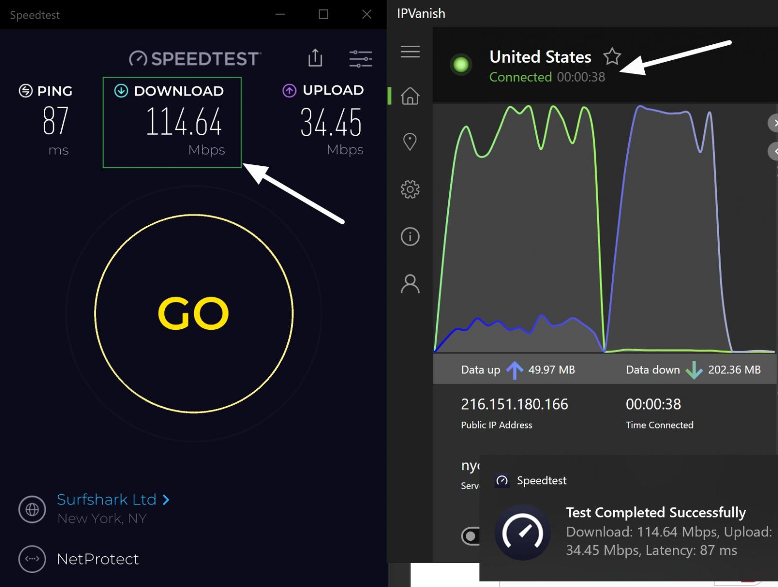 ipvanish download speed