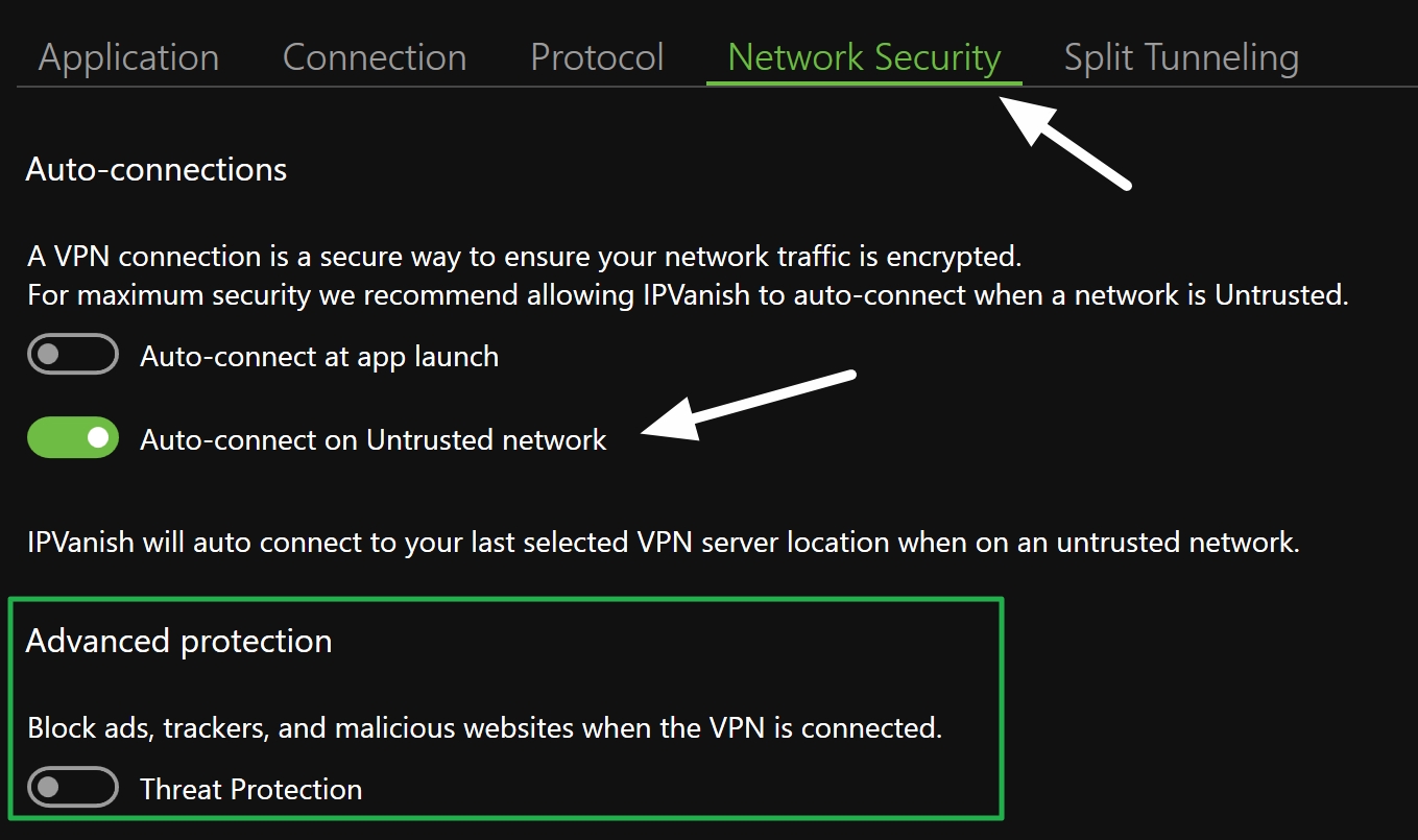 ipvanish network security