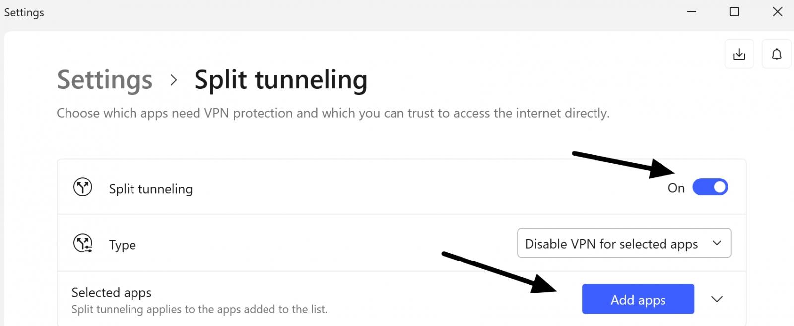 nordvpn split tunneling