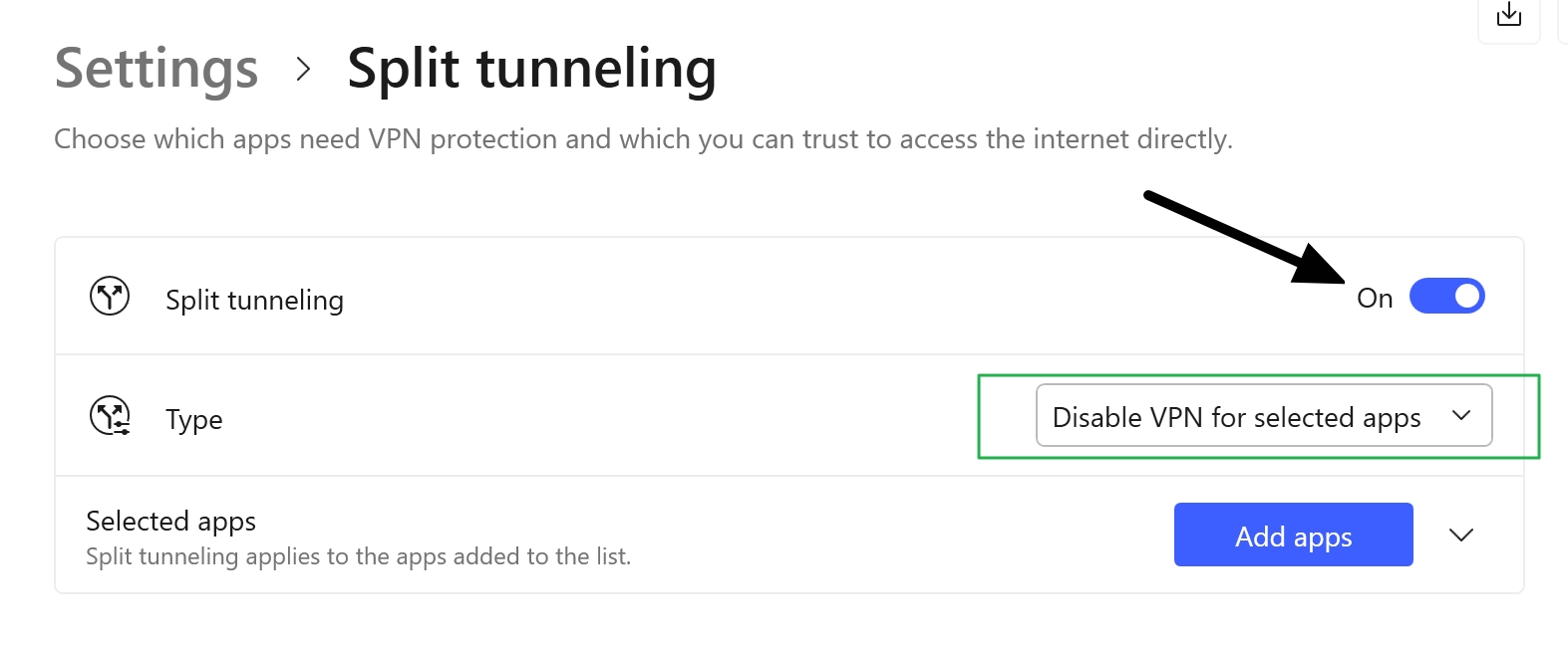 nordvpn split tunneling
