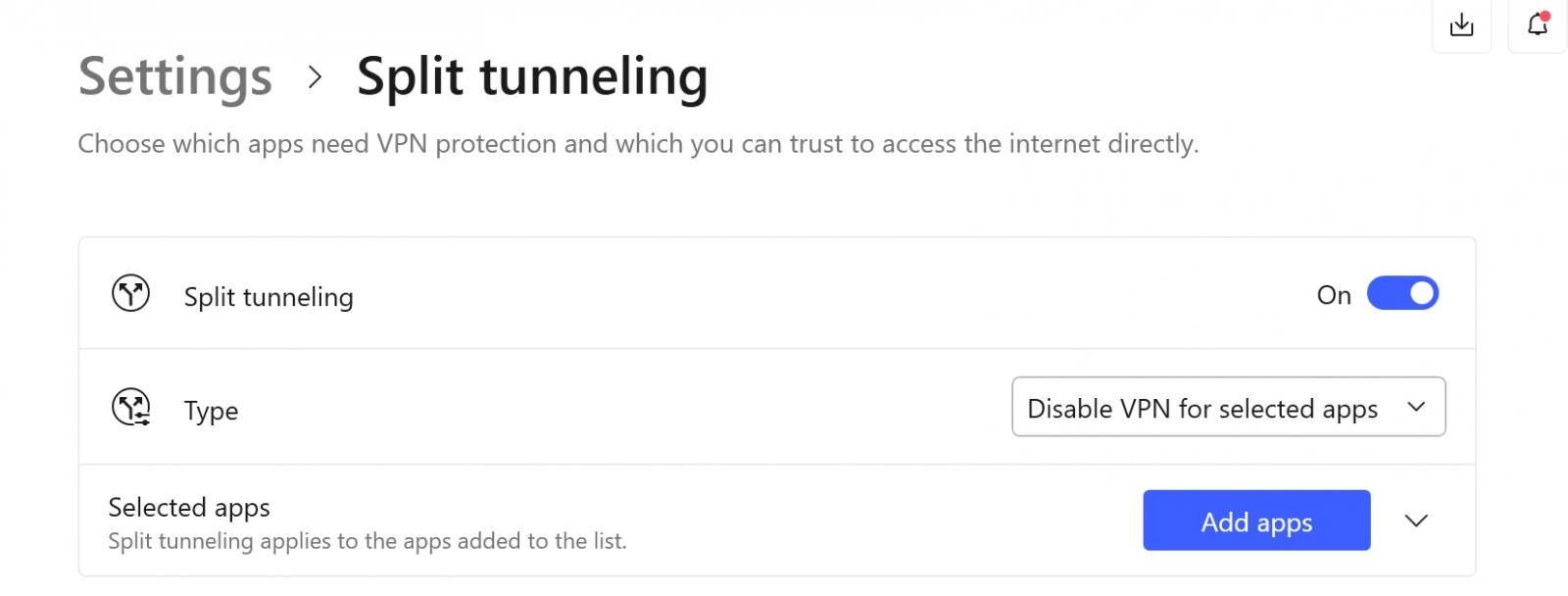 nordvpn split tunneling